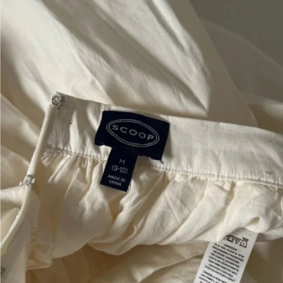 Scoop‎ Cotton Poplin Pleated Midi Skirt Full Silhouette Sz M *note - Picture 6 of 8